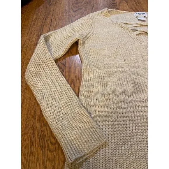 Arizona Jean Co. Women's beige long sleeve pullover sweater size small - Picture 4 of 7